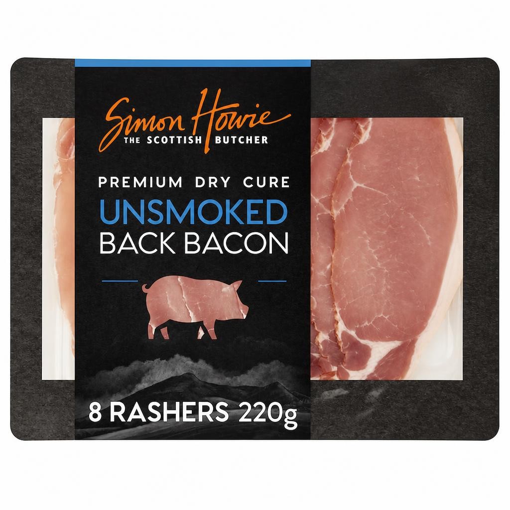 Simon Howie Drycure Unsmoked Back Bacon 220G(L)