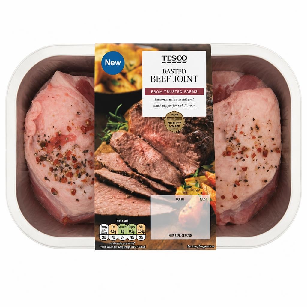 Tesco Basted Beef Joint 751G