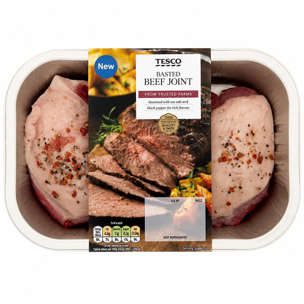 Tesco Basted Beef Joint 751G