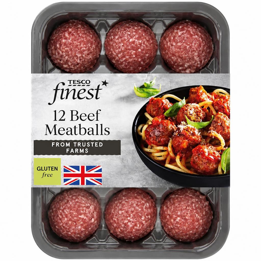Tesco Finest 12 Beef Meatballs 336g