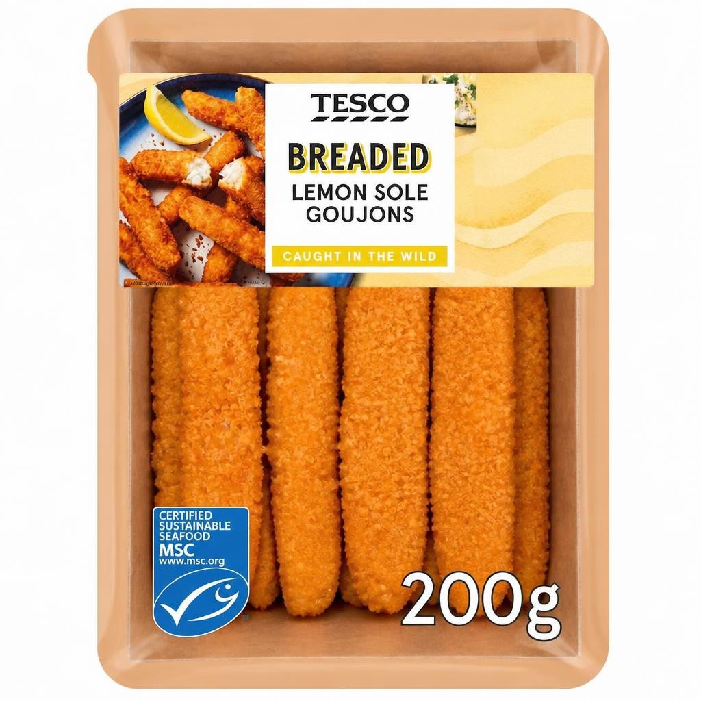 Tesco Breaded Lemon Sole Goujons 200g