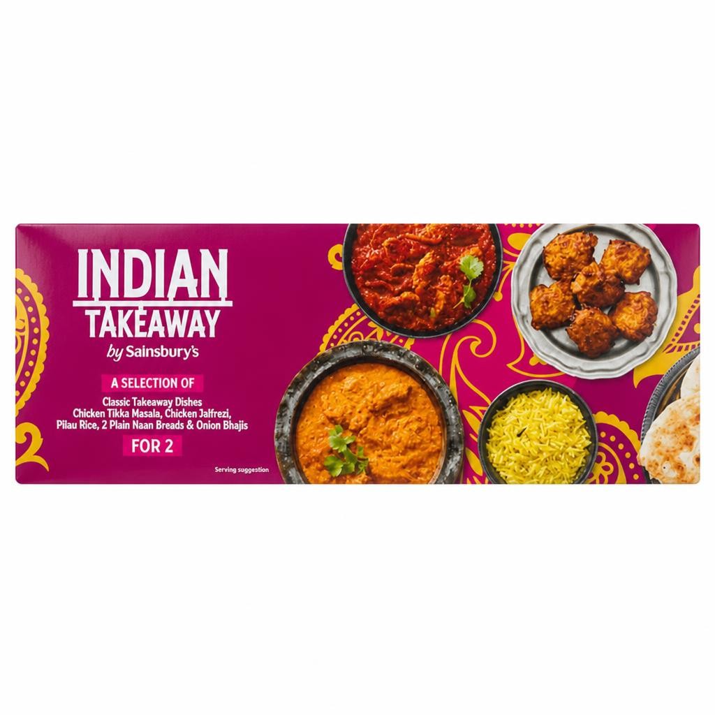 Sainsbury's Chicken Tikka Masala & Jalfrezi Indian Takeaway Box (Serves 2)