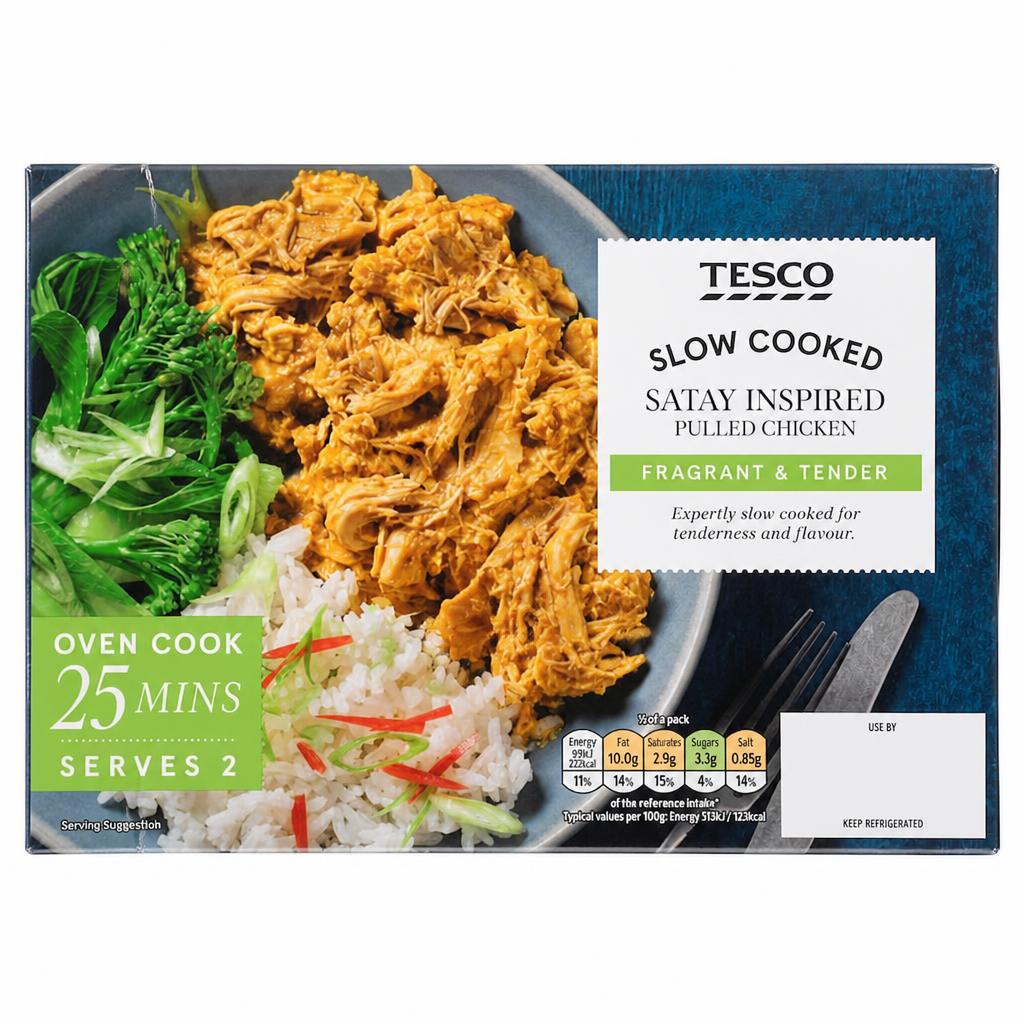 Tesco Slow Cooked Satay Inspired Pulled Chicken 470g