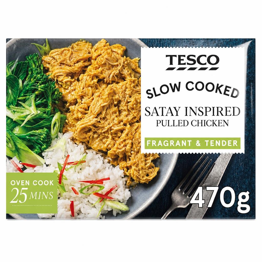 Tesco Slow Cooked Satay Inspired Pulled Chicken 470g