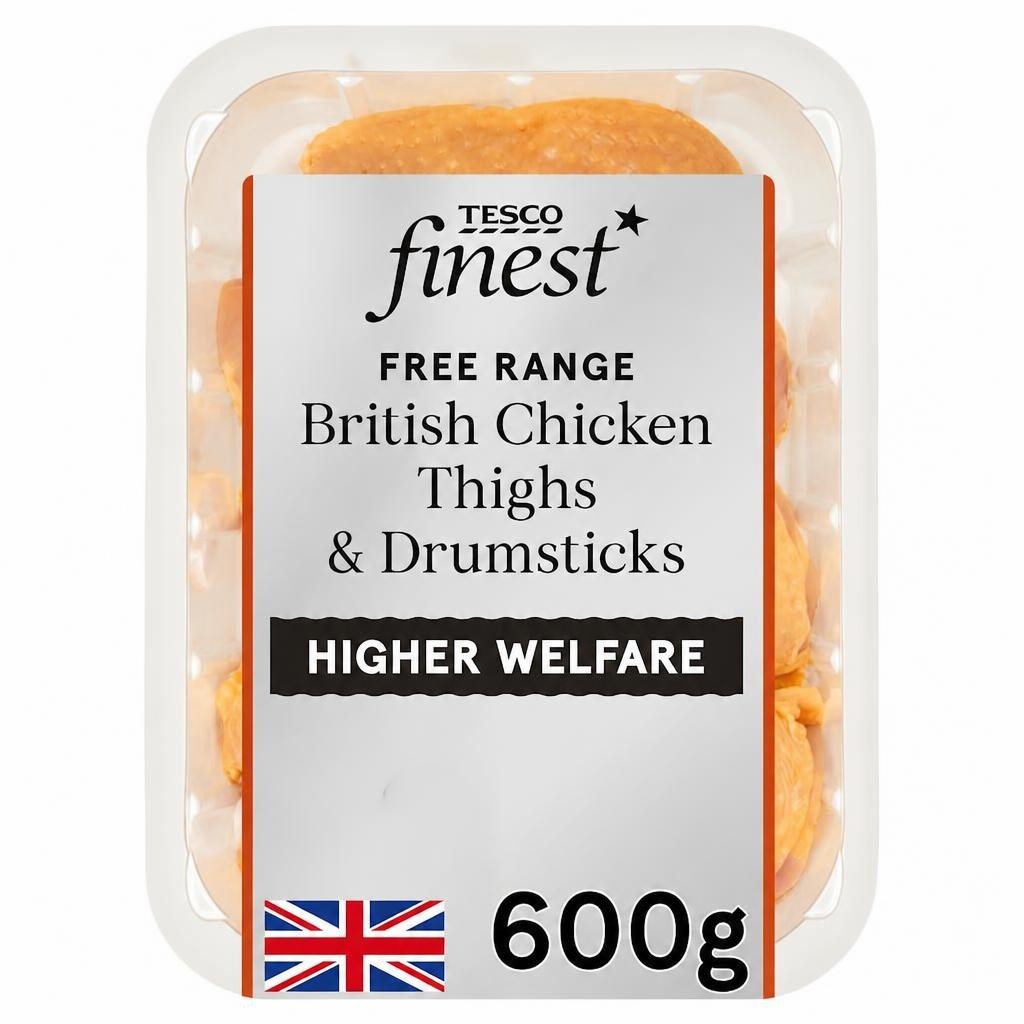 Tesco Finest Free Range British Chicken Thighs & Drumsticks 600g