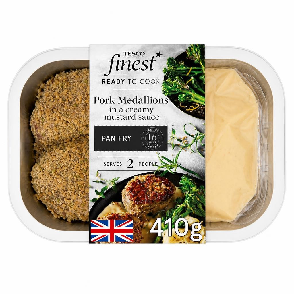 Tesco Finest Pork Fillet Medallions with Creamy Mushroom Sauce 410g
