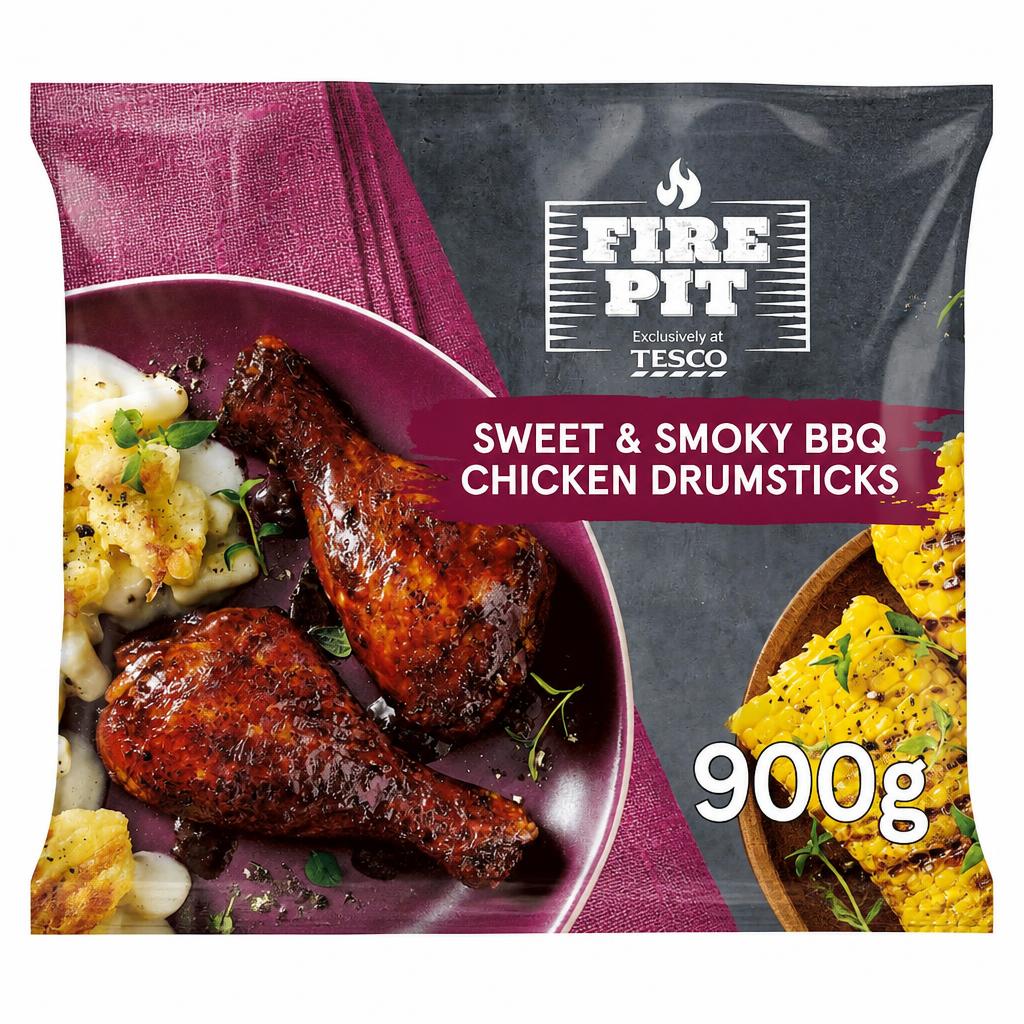 Tesco Fire Pit Sweet and Smoky BBQ Chicken Drumsticks 900g