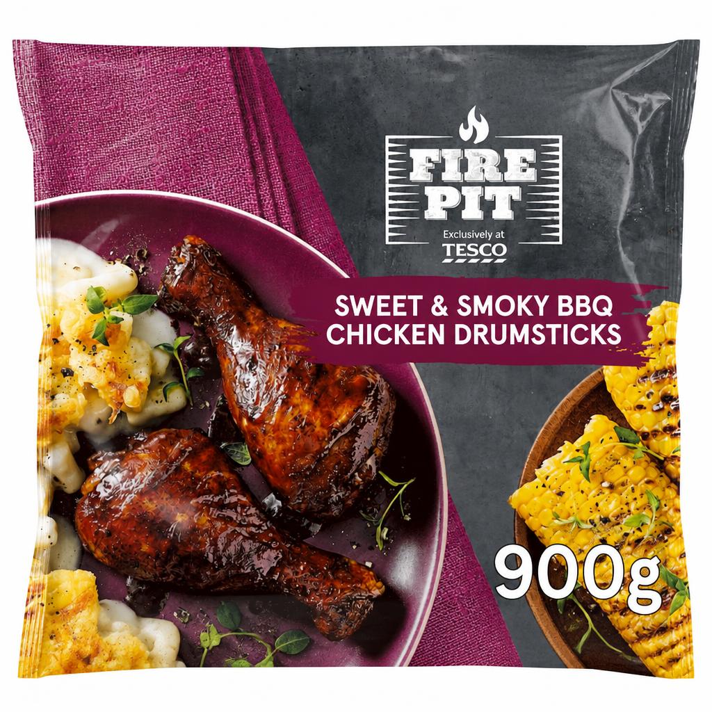 Tesco Fire Pit Sweet and Smoky BBQ Chicken Drumsticks 900g