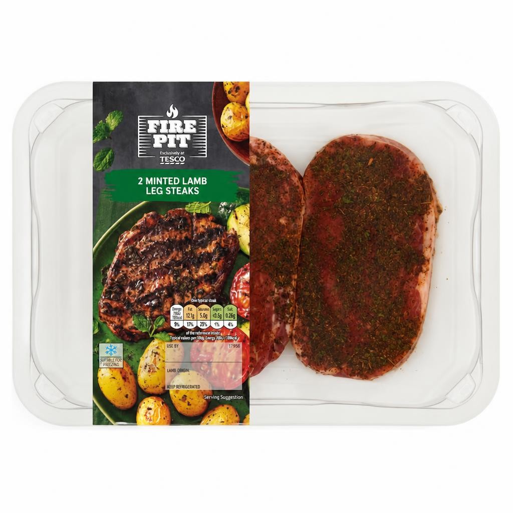 Fire Pit 2 Minted Lamb Leg Steaks 250g