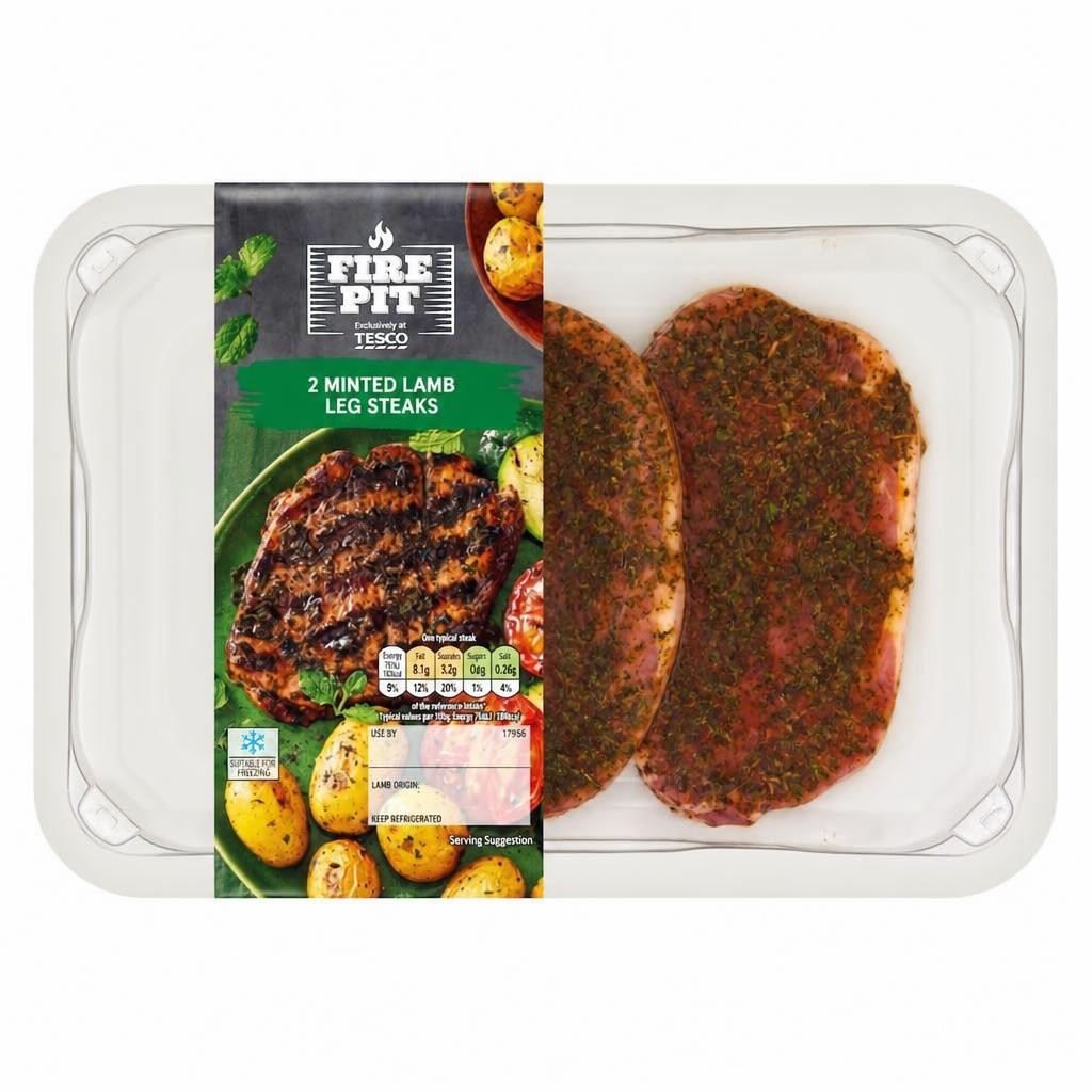 Fire Pit 2 Minted Lamb Leg Steaks 250g