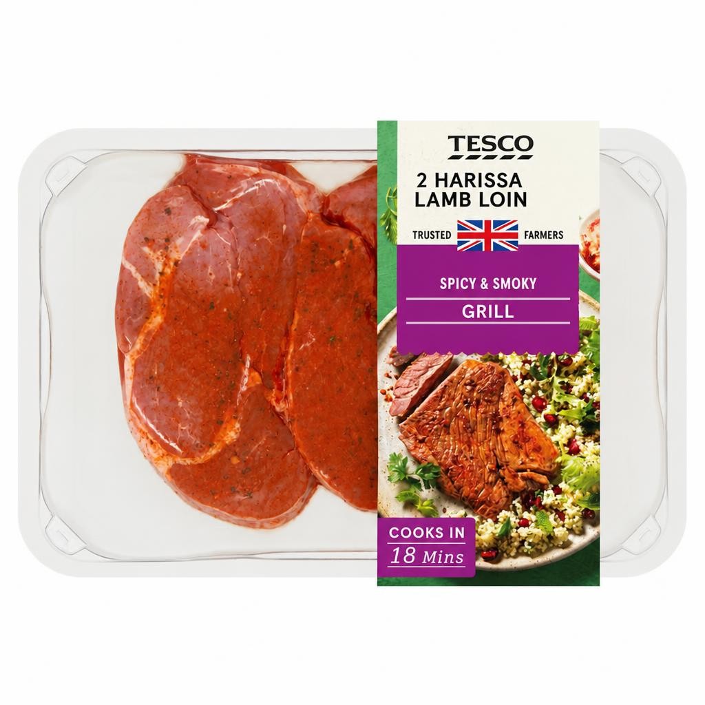 Tesco 2 Harissa Style Lamb Leg Steaks 250G