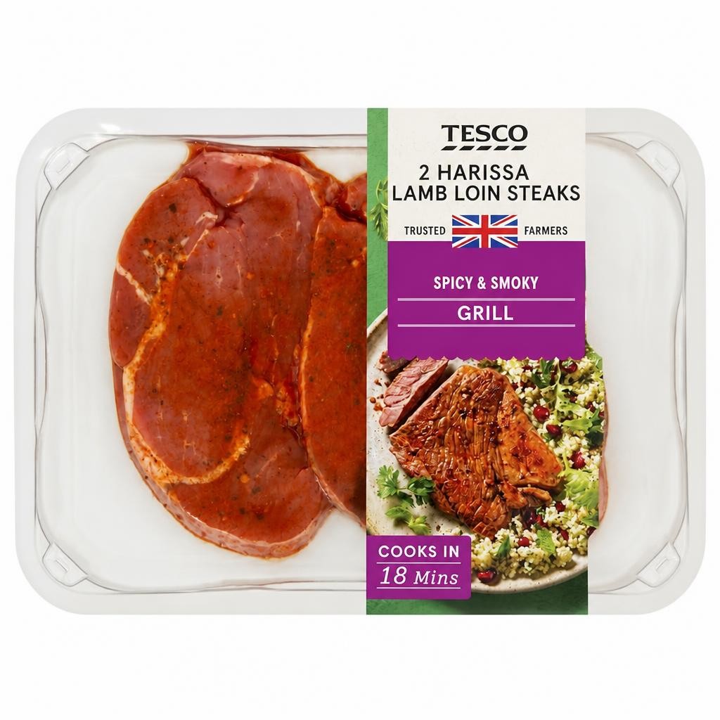 Tesco 2 Harissa Style Lamb Leg Steaks 250G