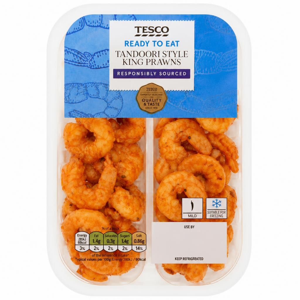 Tesco Tandoori Style King Prawns 150g