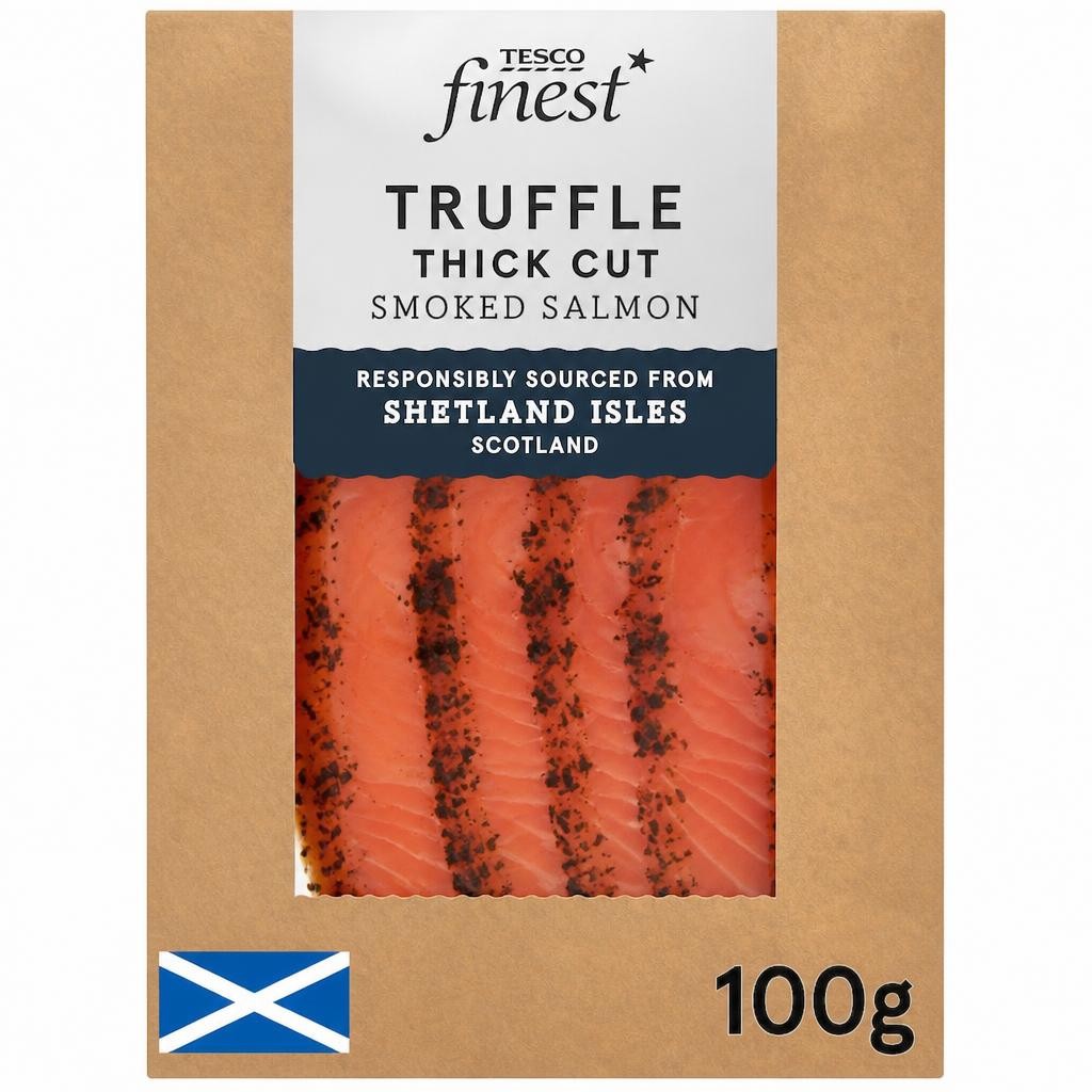 Tesco Finest Truffle Thick Cut Smoked Salmon 100g