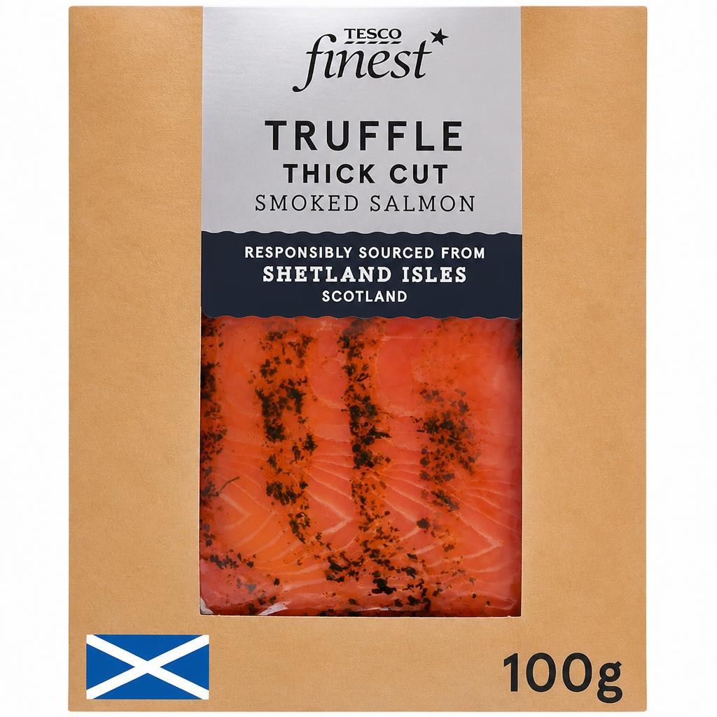 Tesco Finest Truffle Thick Cut Smoked Salmon 100g