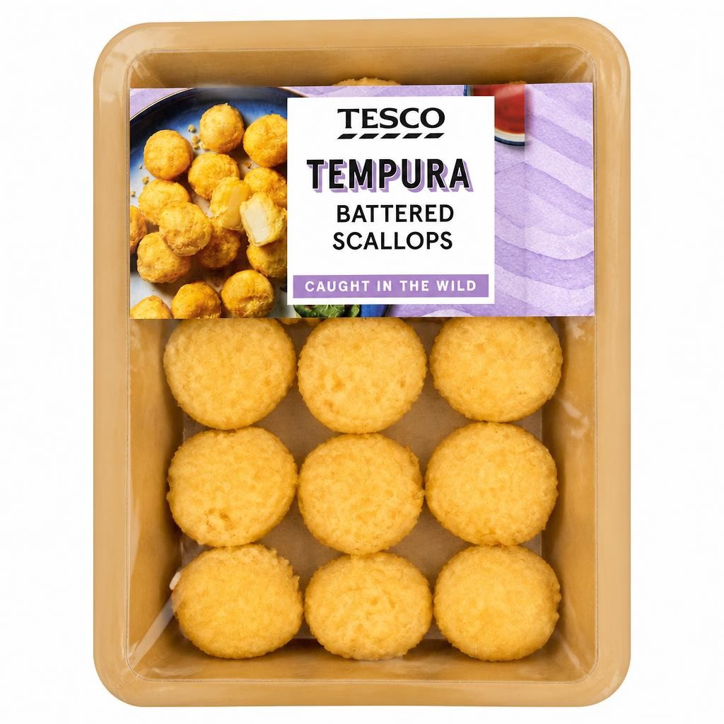 Tesco Tempura Battered Scallops 200g
