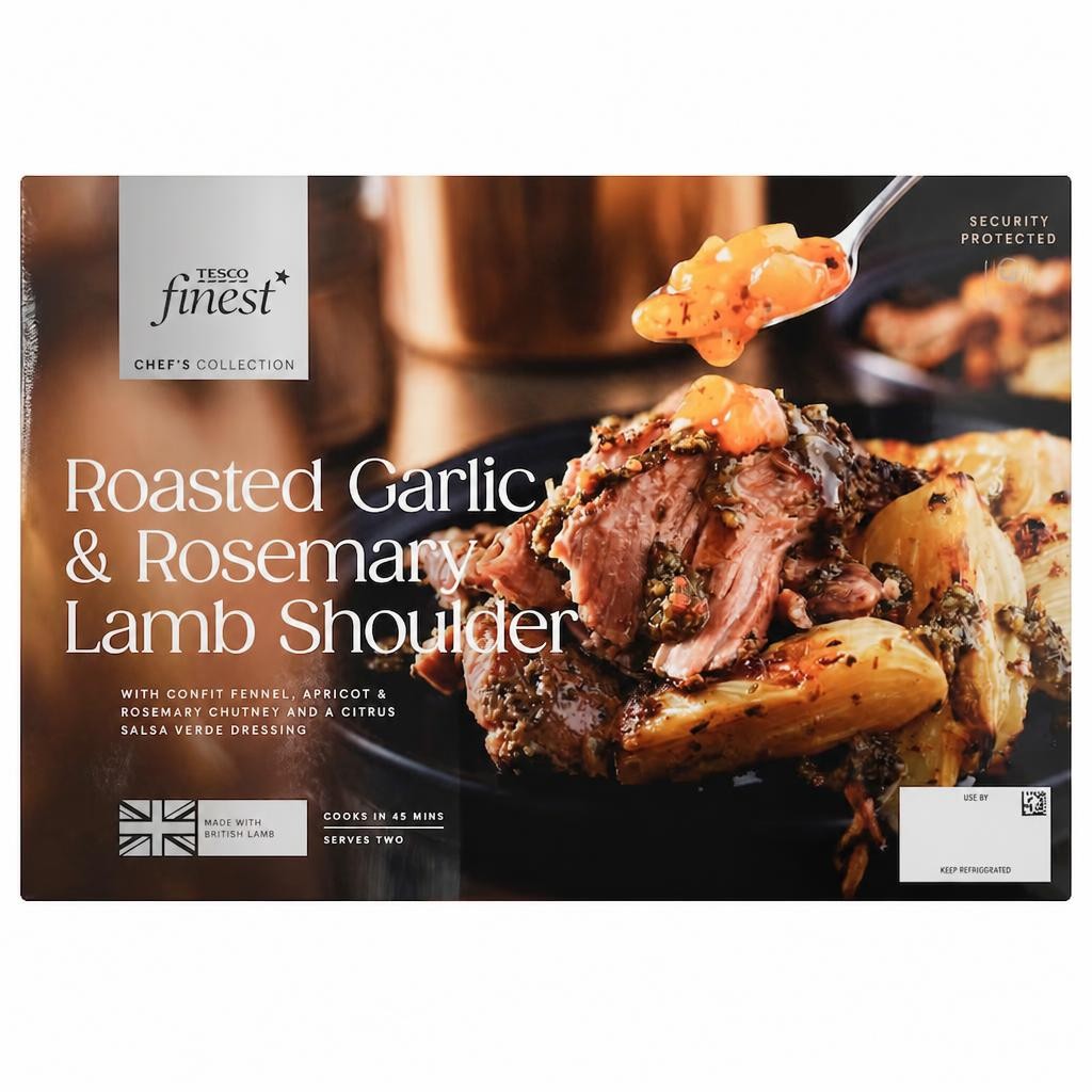 Tesco Finest Chef's Collection Roasted Garlic & Rosemary Lamb Shoulder 830g