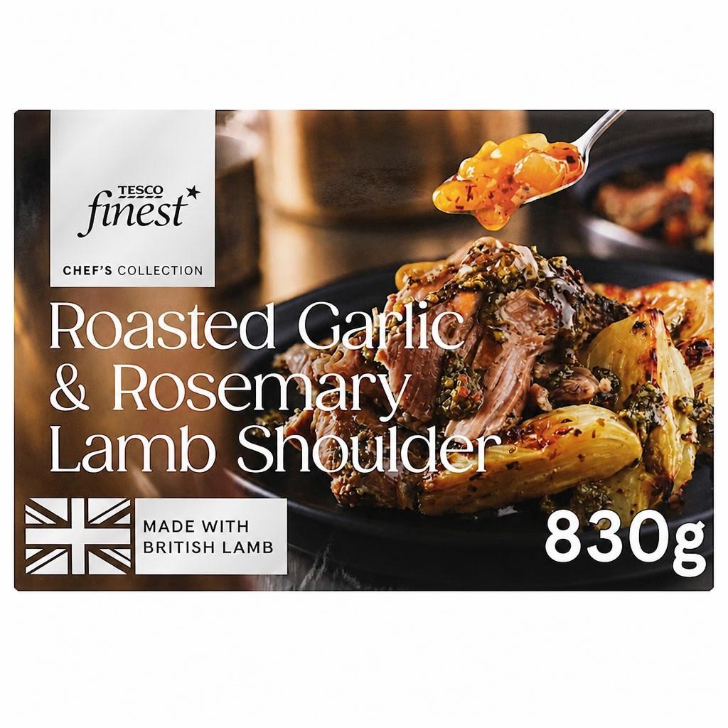 Tesco Finest Chef's Collection Roasted Garlic & Rosemary Lamb Shoulder 830g