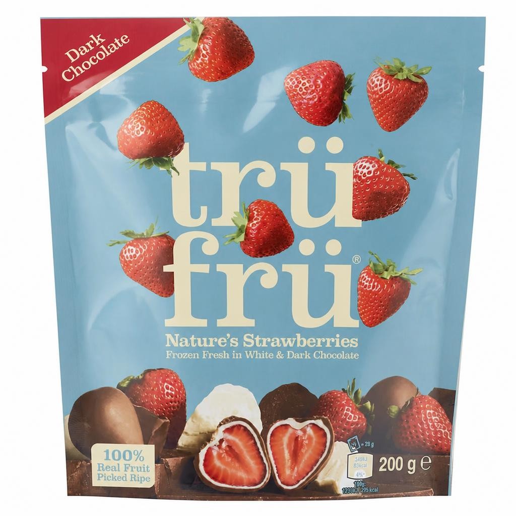 tru fru Nature's Strawberries White & Dark Chocolate 200g