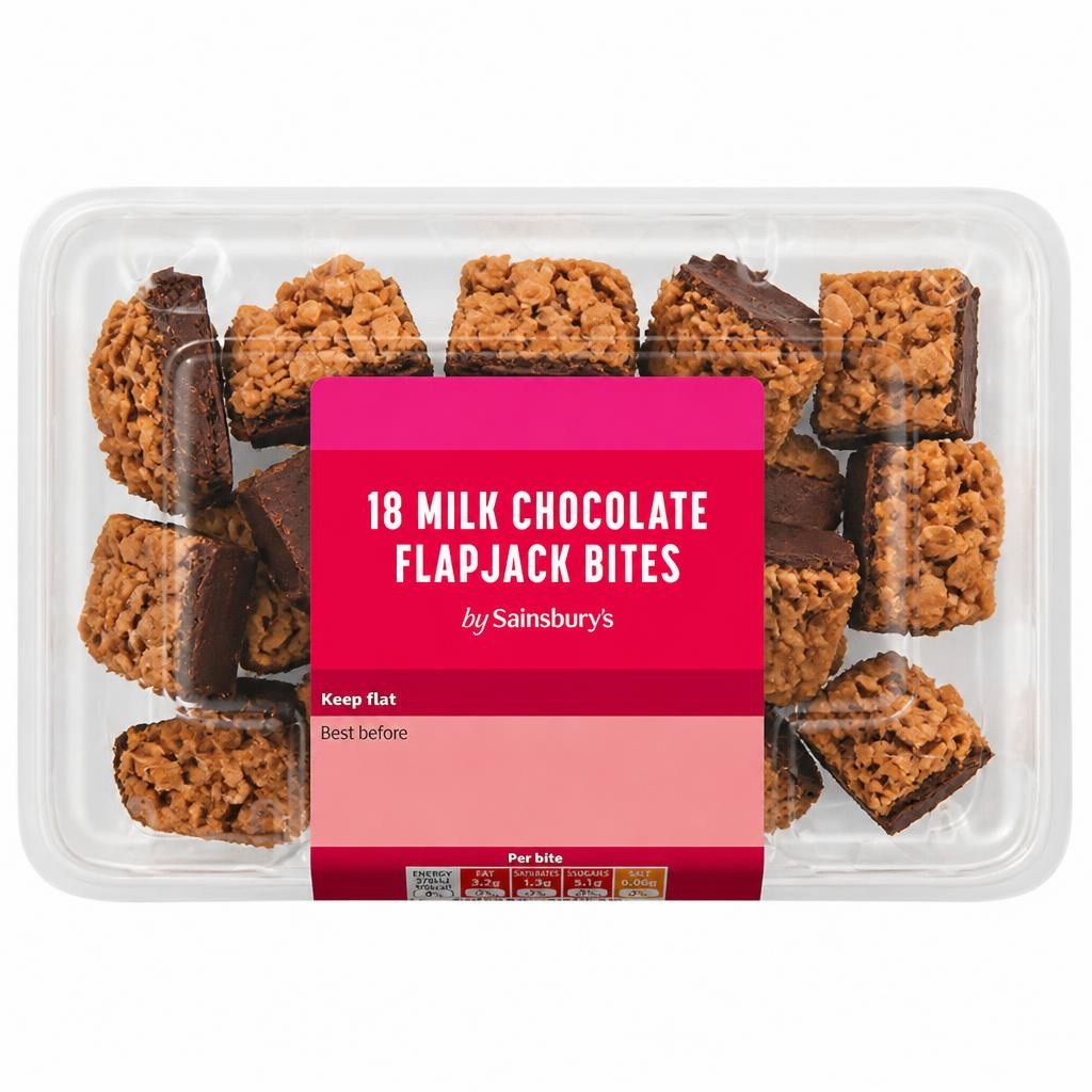 Sainsbury's 18 x Milk Chocolate Flapjack Mini Bites