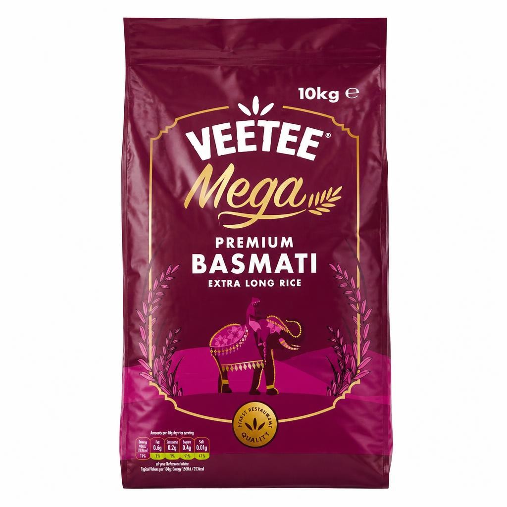 Veetee Mega Premium Basmati Extra Long Rice 10kg