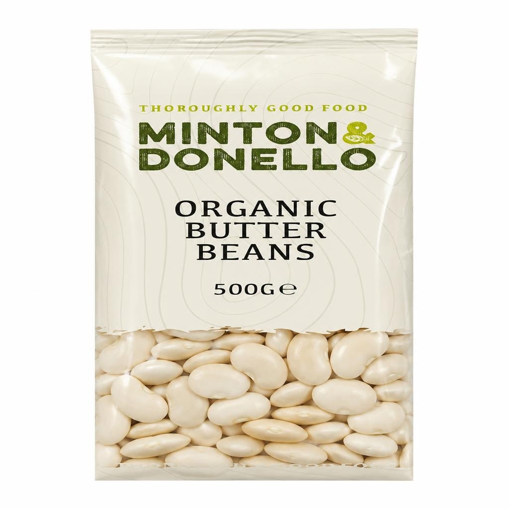 Minton & Donello Organic Butter Beans 6 x 500g