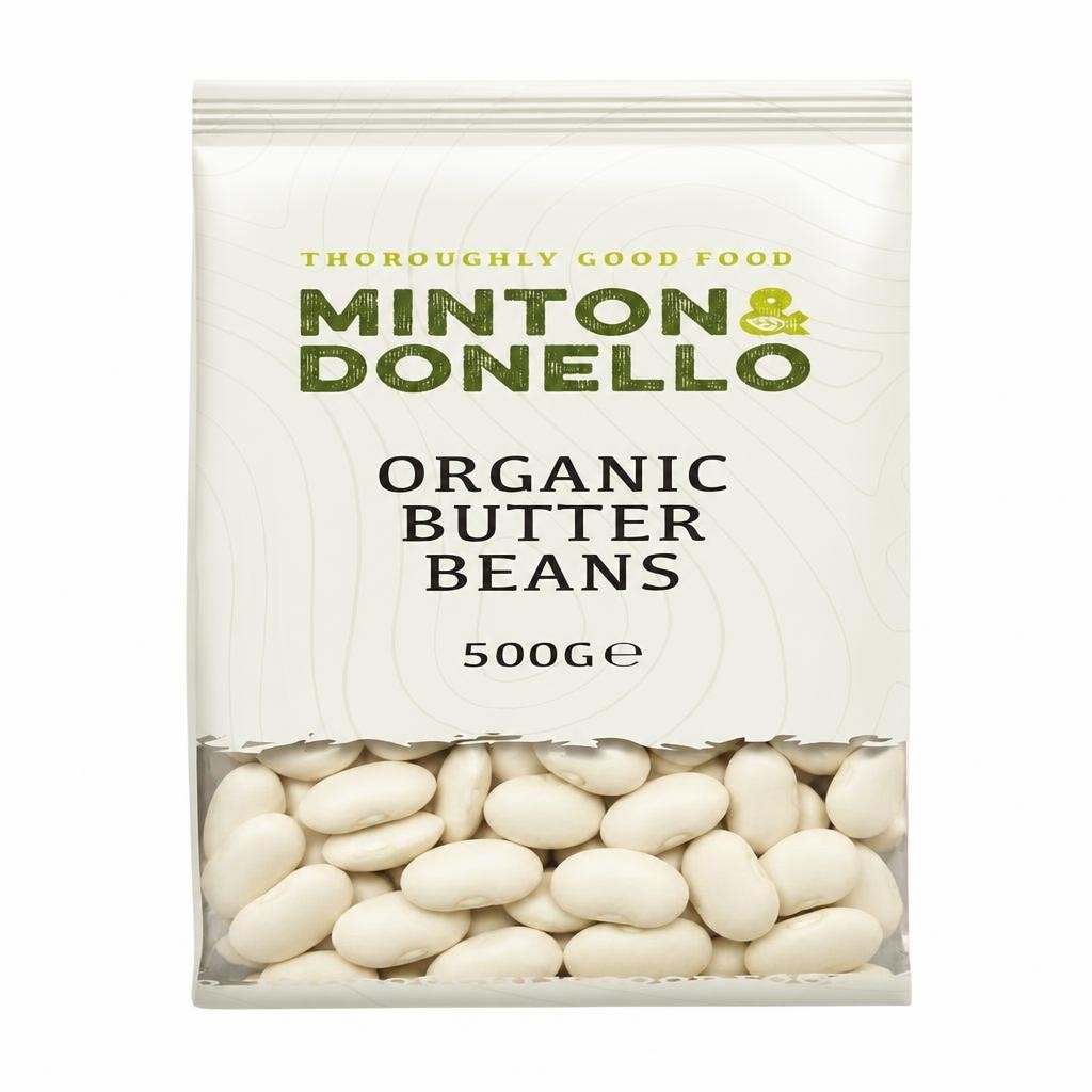 Minton & Donello Organic Butter Beans 6 x 500g | Multi