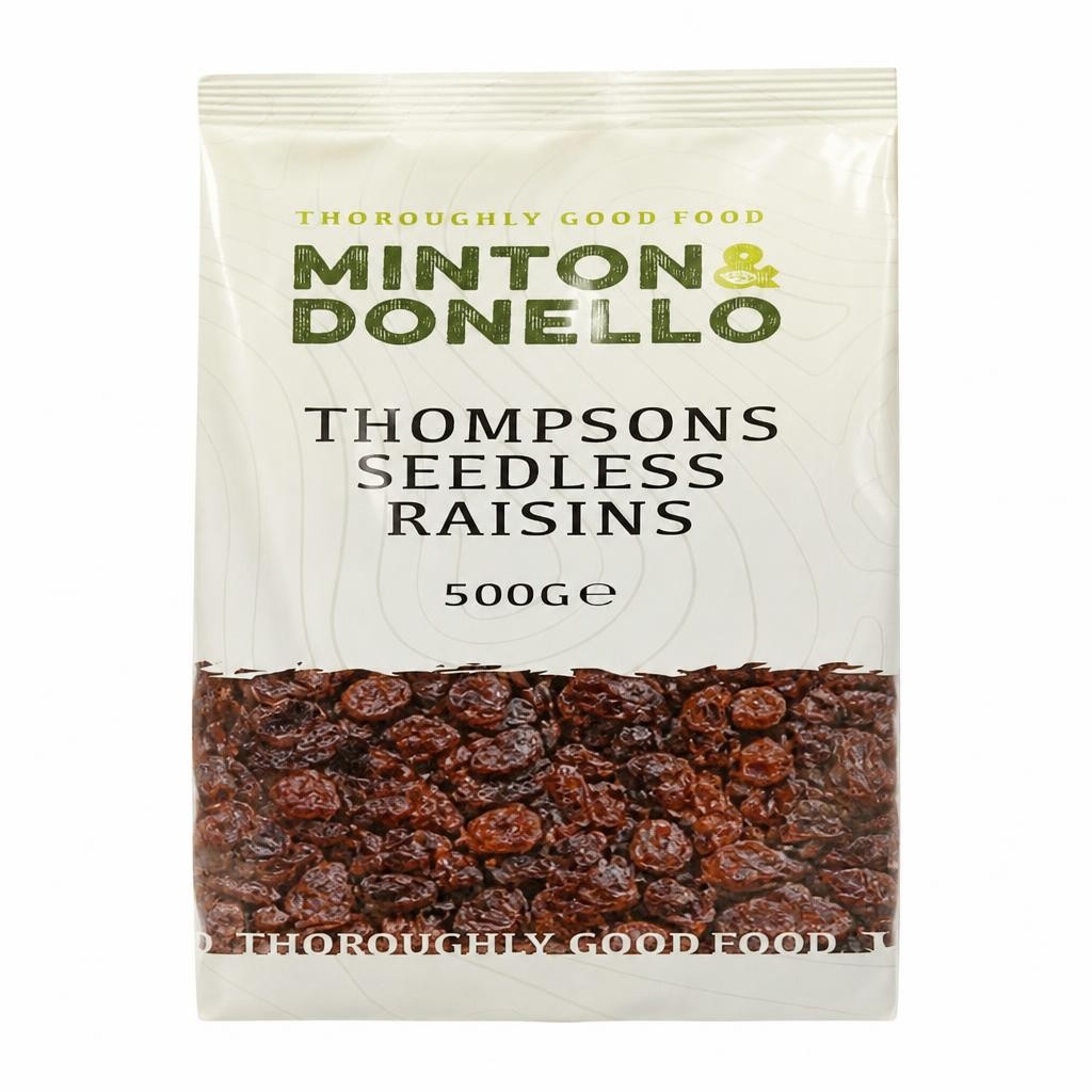 Minton & Donello Thompsons Seedless Raisins 6 x 500g
