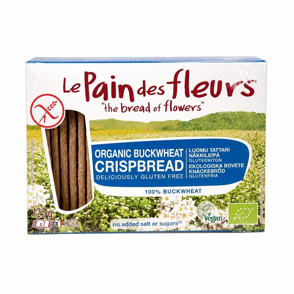 Gluten-Free Buckwheat Crispbread (No Added Sugar or Salt) 125g, Organic (Le Pain des Fleurs) | Multi
