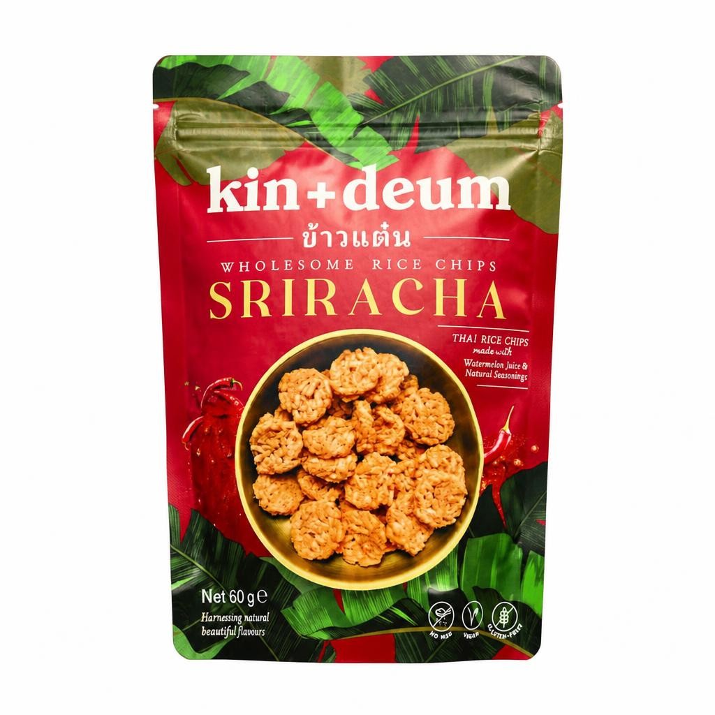 Kin & Deum Sriracha Rice Chips 12 x 60g