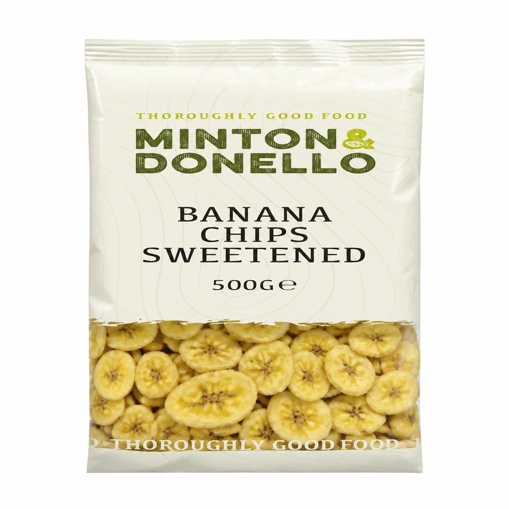 Minton & Donello Sweetened Banana Chips 6 x 500g