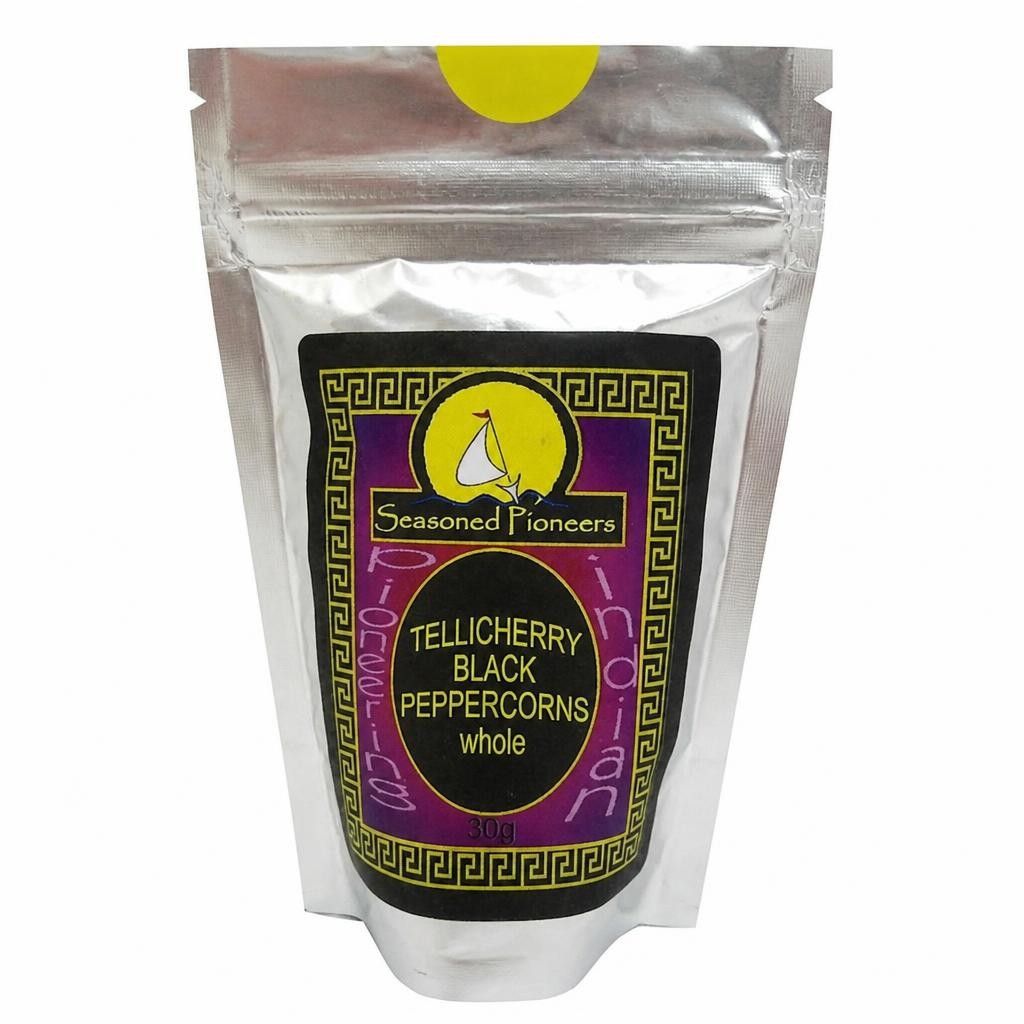 Seasoned Pioneers Tellicherry Whole Black Peppercorns 30g