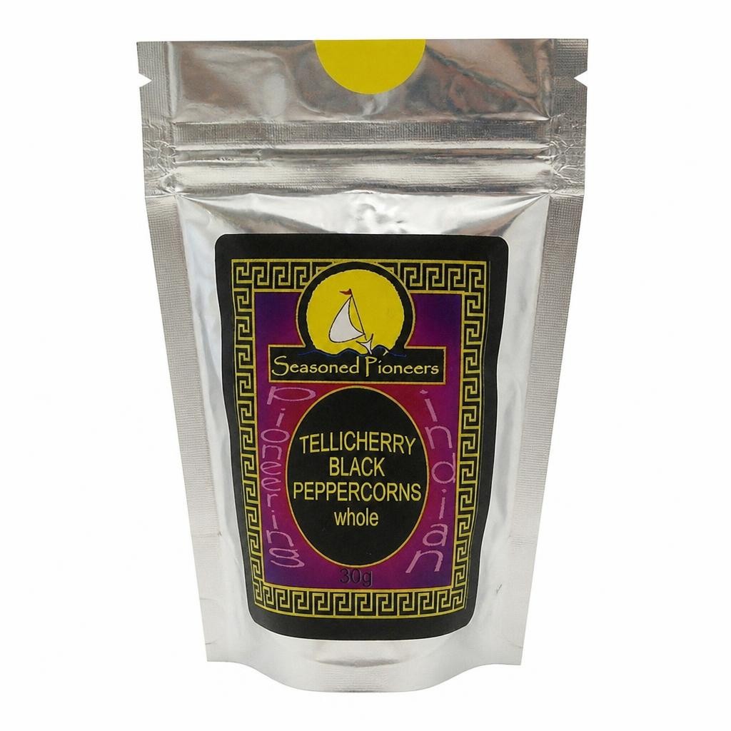 Seasoned Pioneers Tellicherry Whole Black Peppercorns 30g