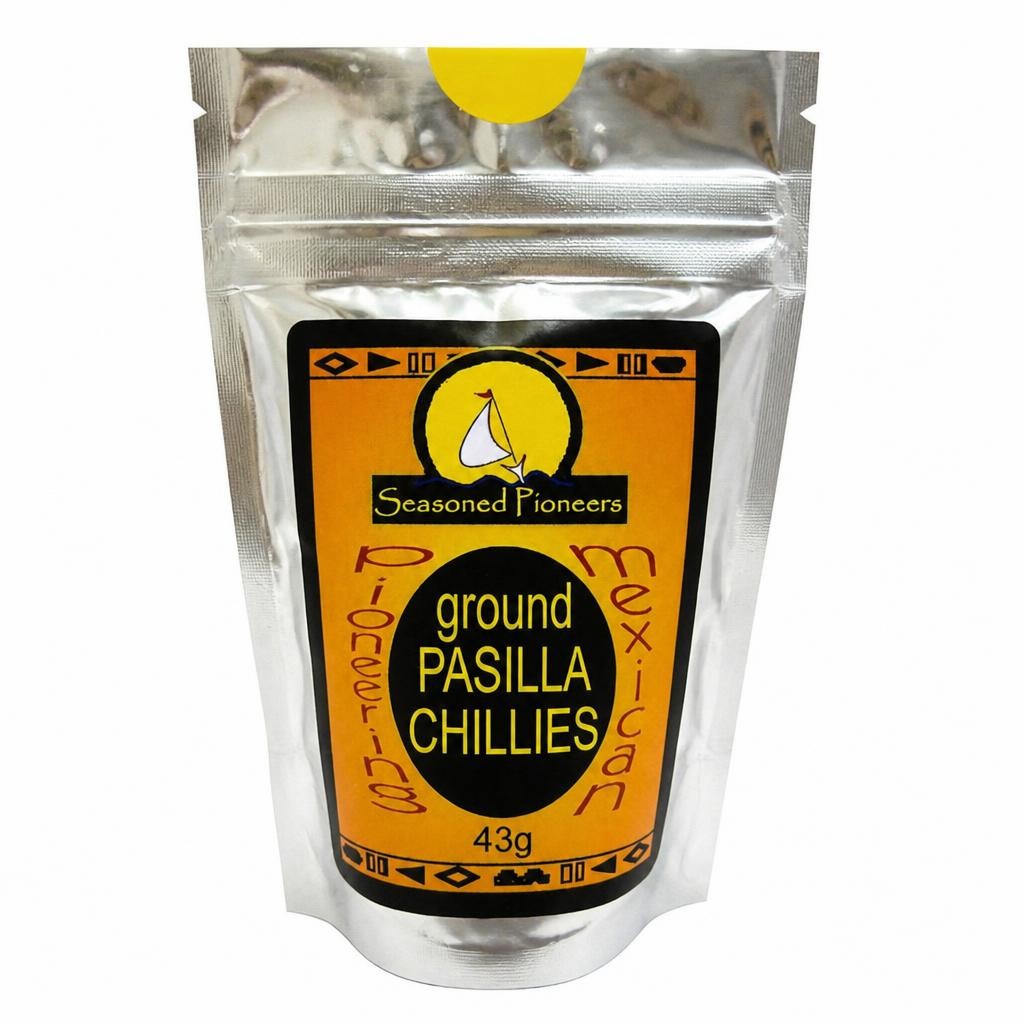 Seasoned Pioneers Ground Pasilla Chillies 43g