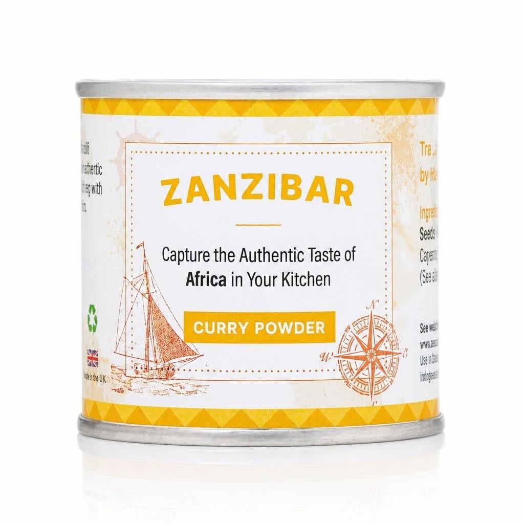 Seasoned Pioneers Zanzibar Curry Powder Spice Tin 60g