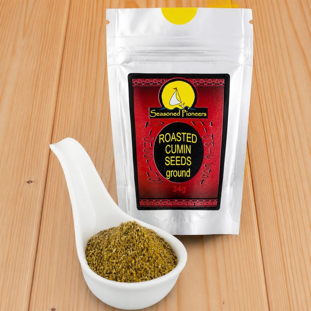 Seasoned Pioneers Cumin Seeds Roasted & Ground Packet 34g