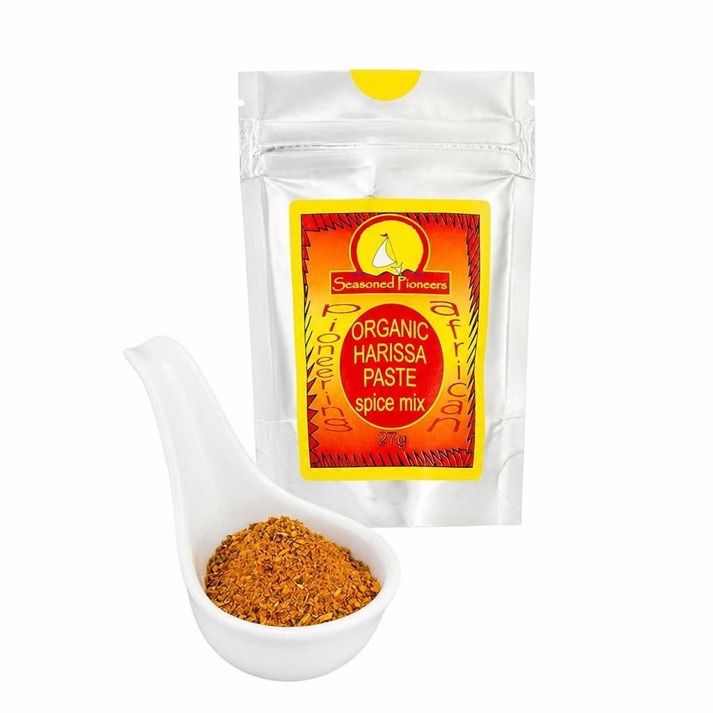 Seasoned Pioneers Organic Harissa Paste Spice Mix 27g