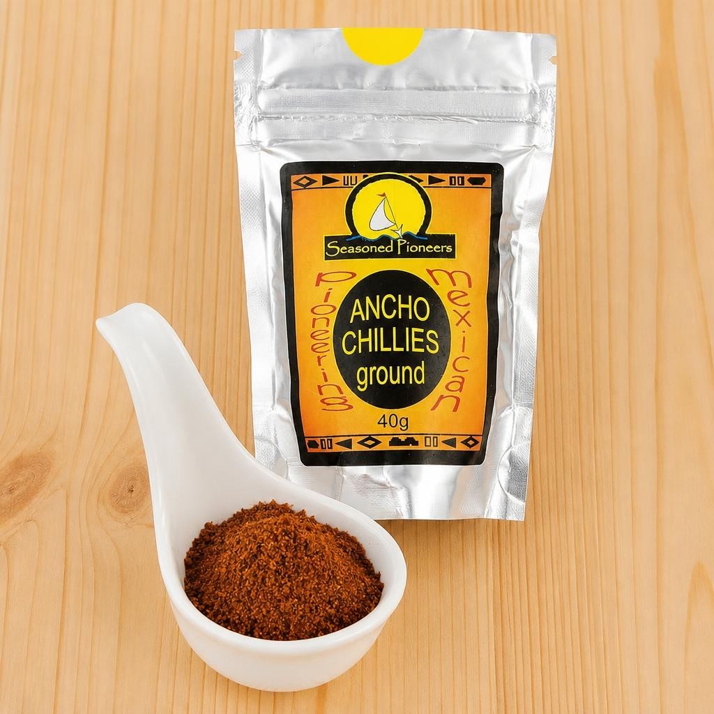 Seasoned Pioneers Ancho Chillies Ground 40g