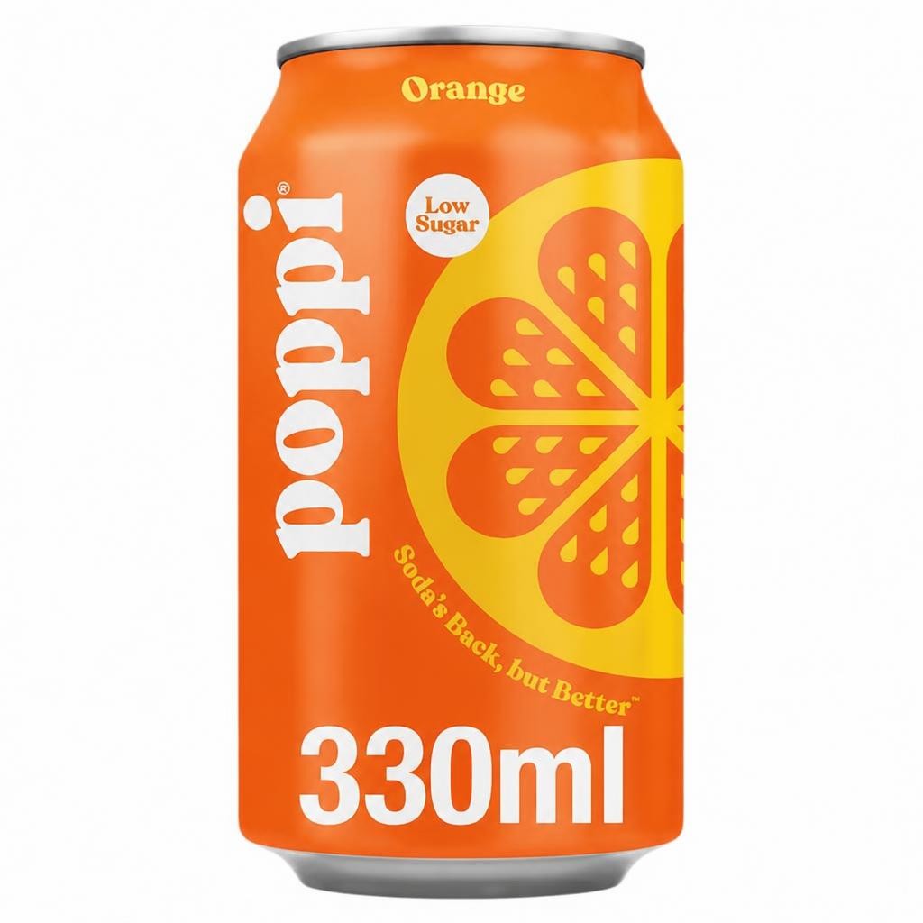 Poppi Orange Soda Can 330ml