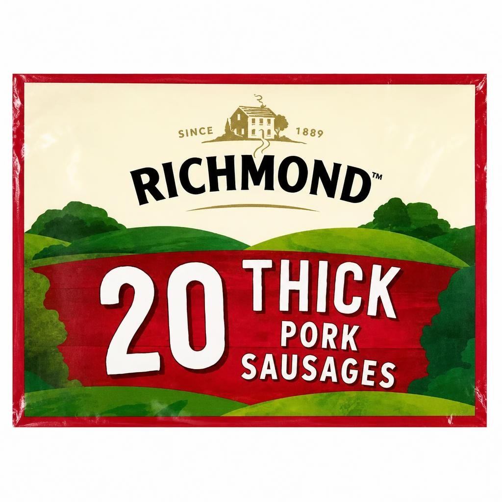 Richmond 20 Thick Pork Sausages 1024g