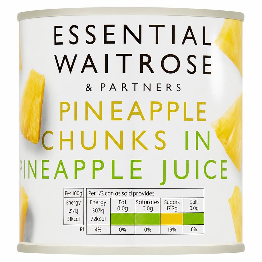 Essential Pineapple Chunks in Pineapple Juice