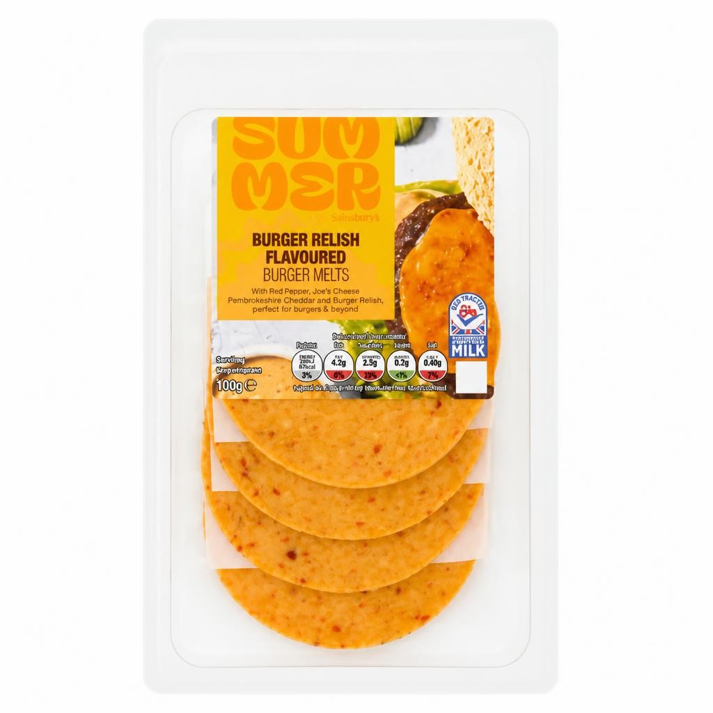 ASDA Summer Burger Relish Flavoured Burger Melts 100g
