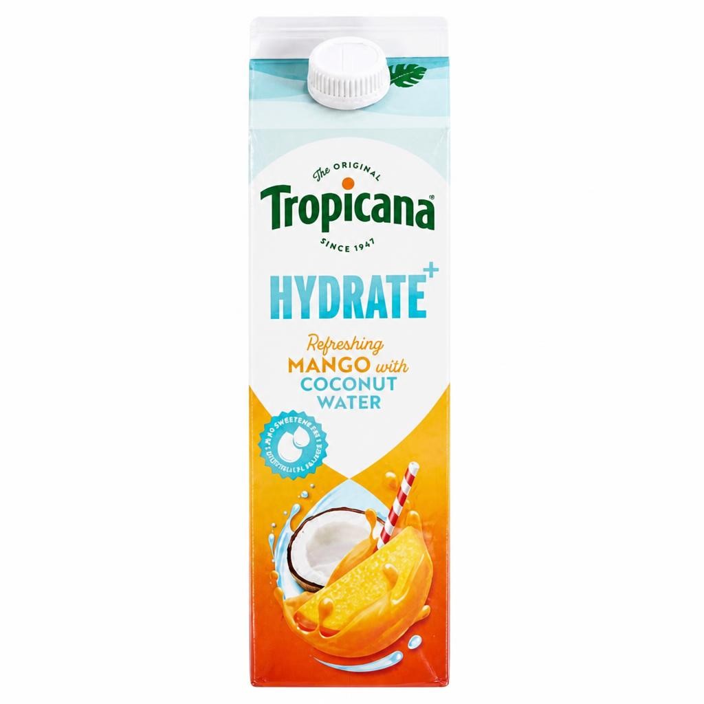 Tropicana Hydrate+ Mango Fruit Juice with Coconut Water 850ml