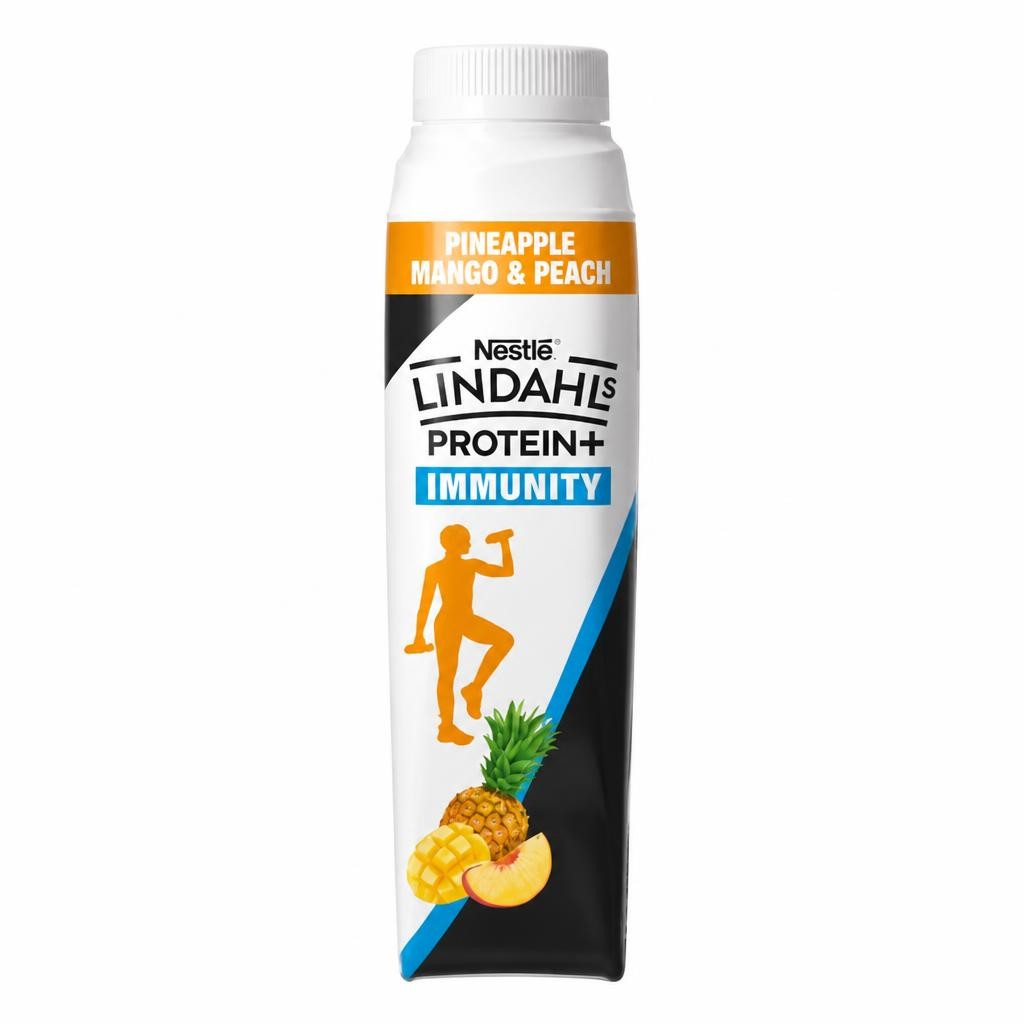 Lindahls Protein+ Immunity Pineapple Mango & Peach Flavour 330ml