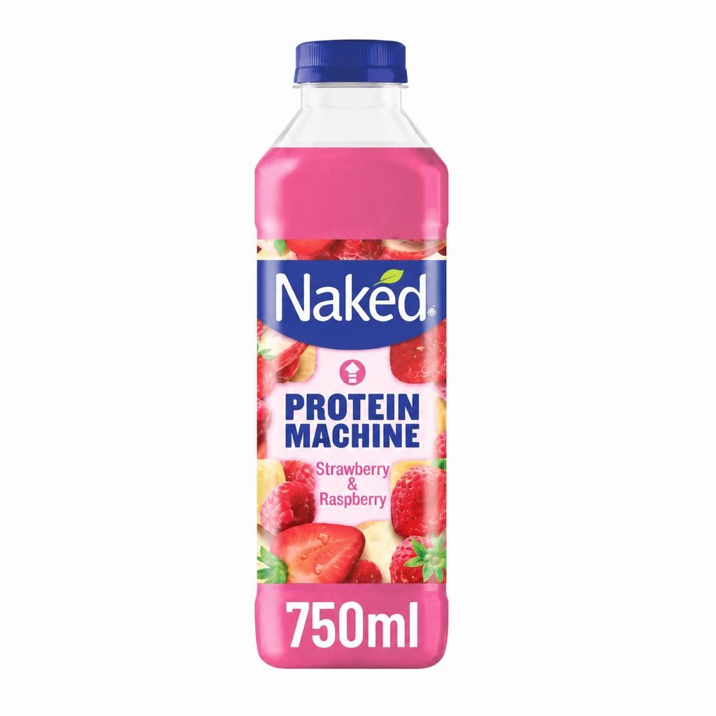 Naked Protein Machine Smoothie Strawberry & Raspberry 750ml
