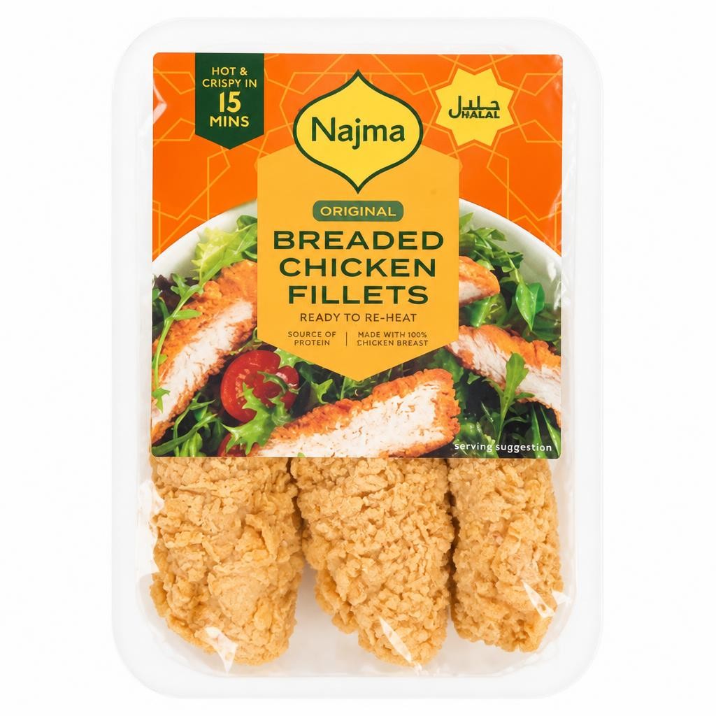 Najma Original Breaded Chicken Fillets 300g