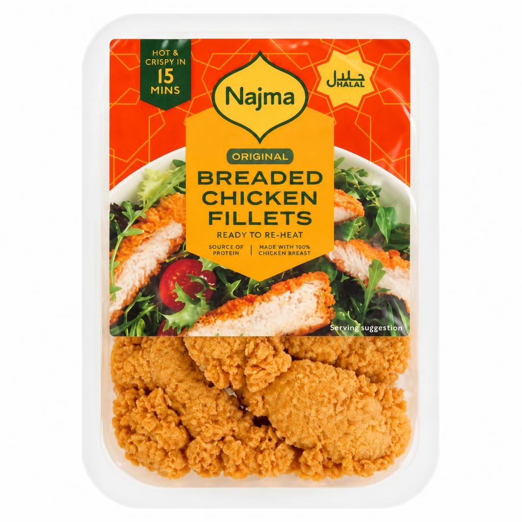 Najma Original Breaded Chicken Fillets 300g