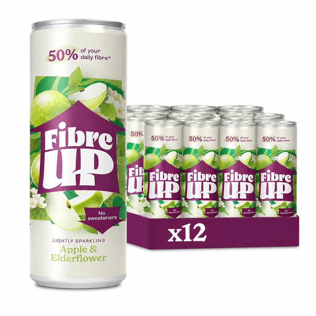 Fibre UP Apple & Elderflower Soft Drink 12 x 250ml