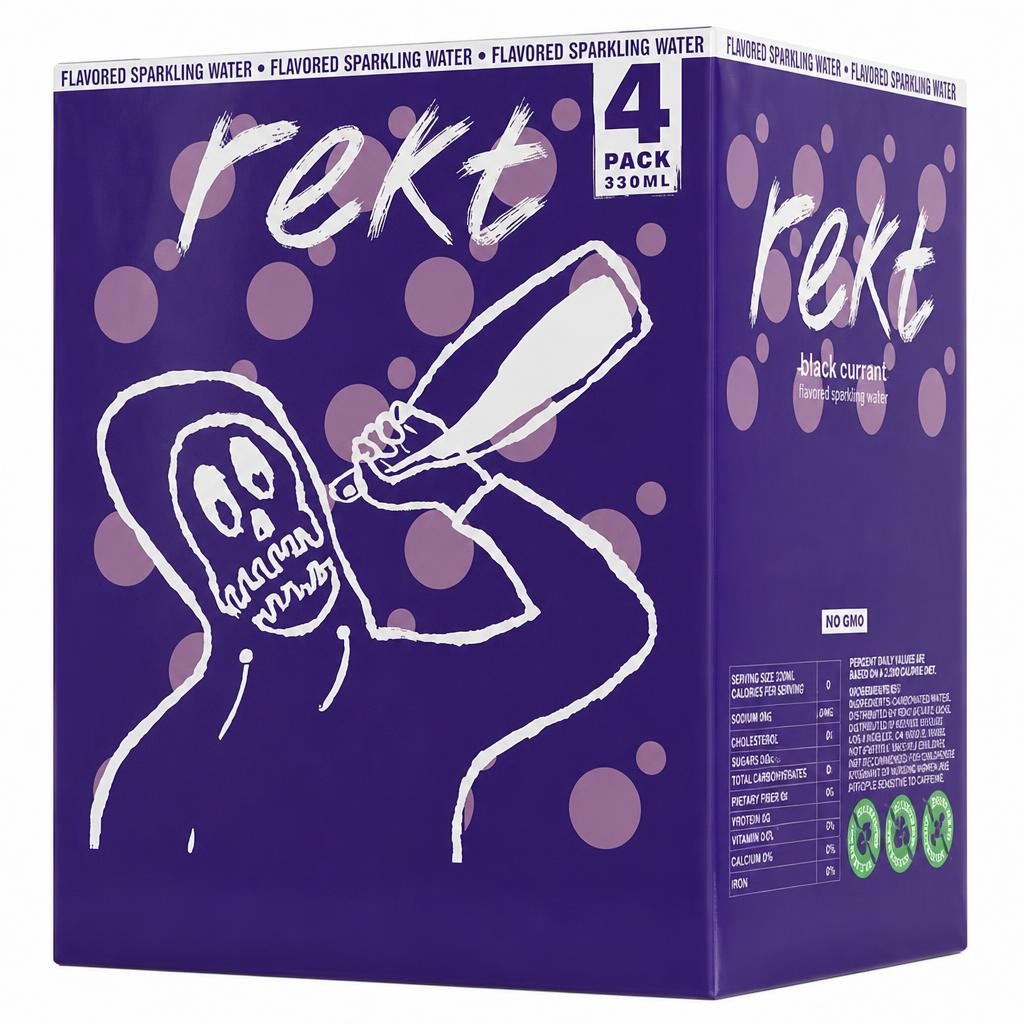 Rekt Moon Crush White Peach Sparkling Water