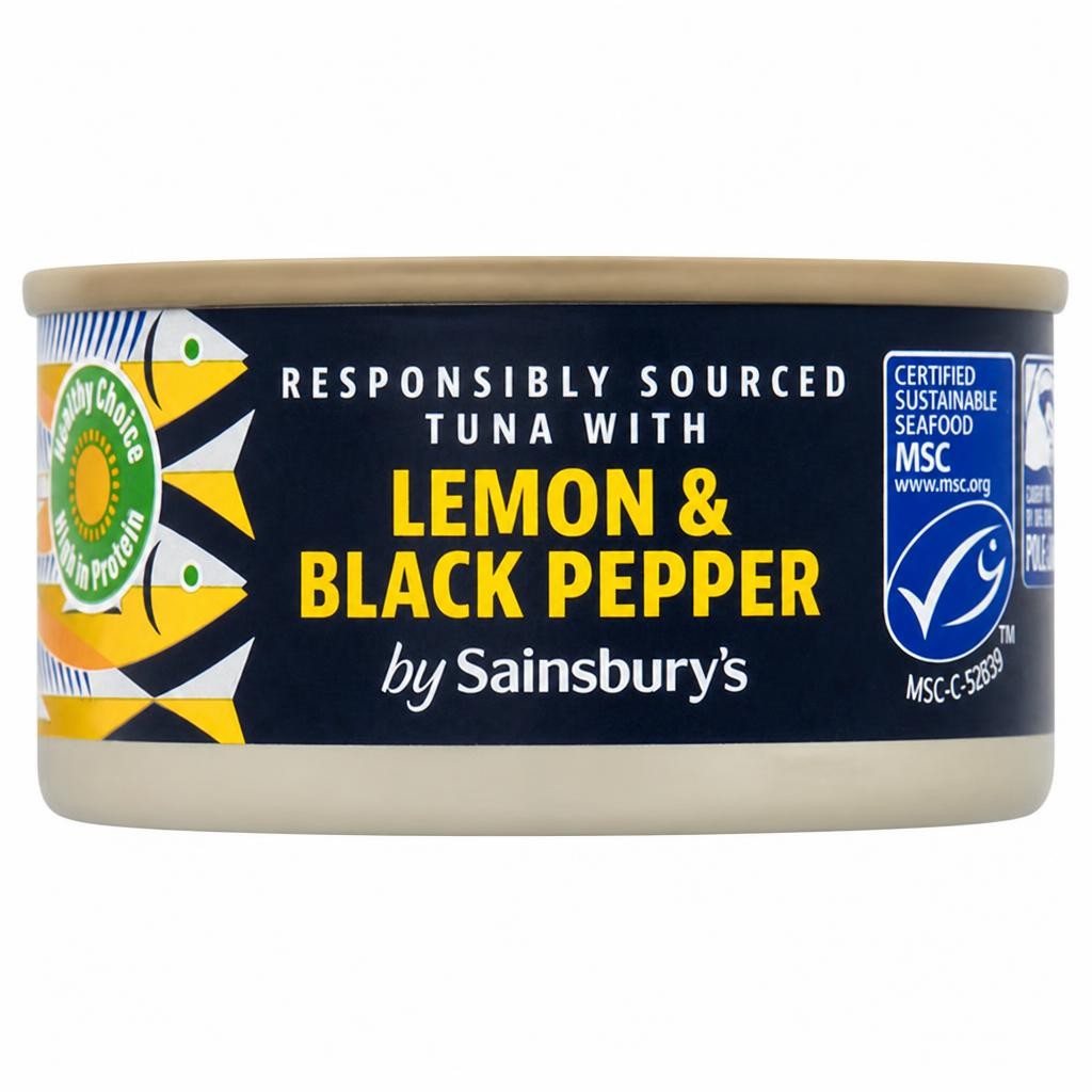 Sainsbury's 80g Lemon & Black Pepper Tuna Canned Fish